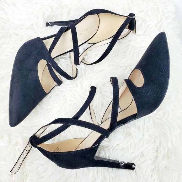 Marc Fischer Black Strappy Stilettos 8 1/2M NWOB - Picture 3 of 6